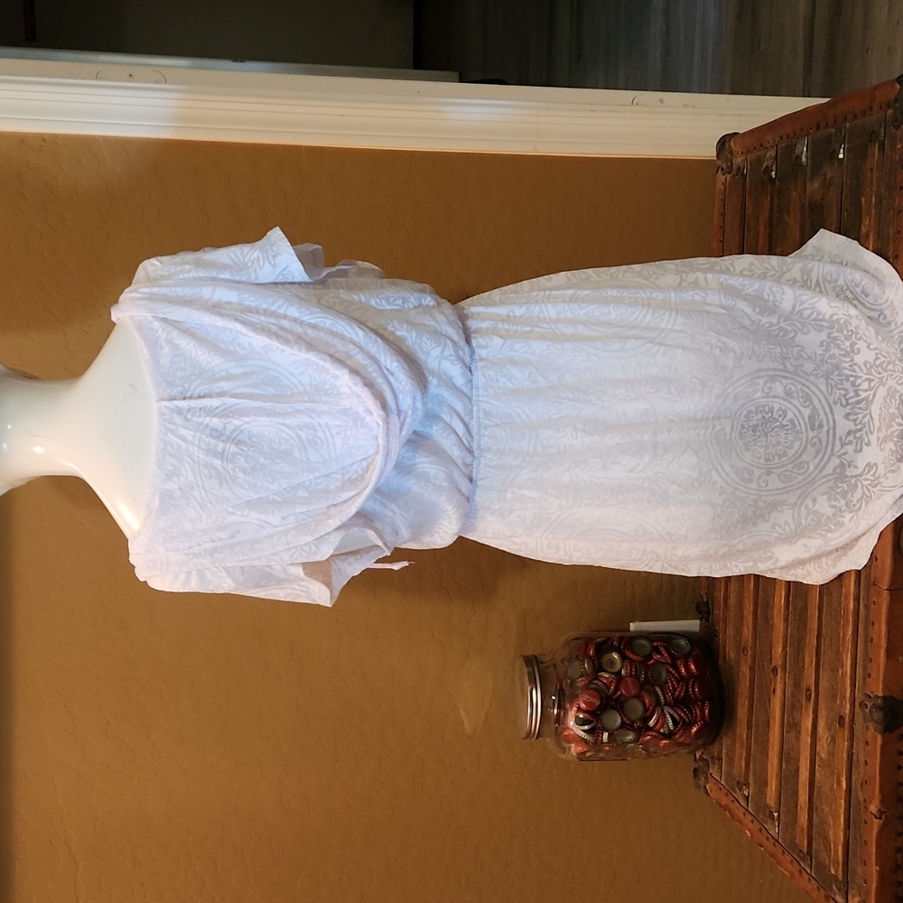 Sheer White Swimsuit Cover up (0681) - Picture 5 of 5